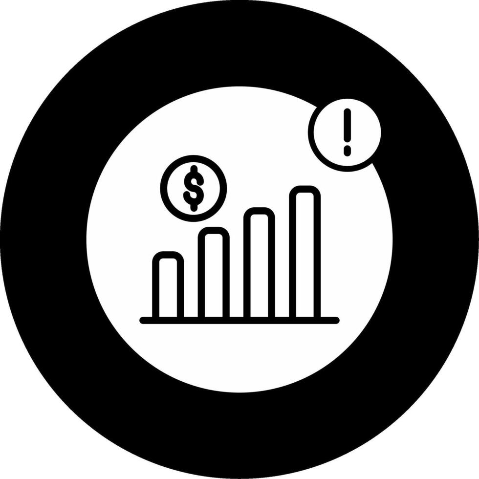 Invoice Due Reminder Glyph Circle Inverted vector