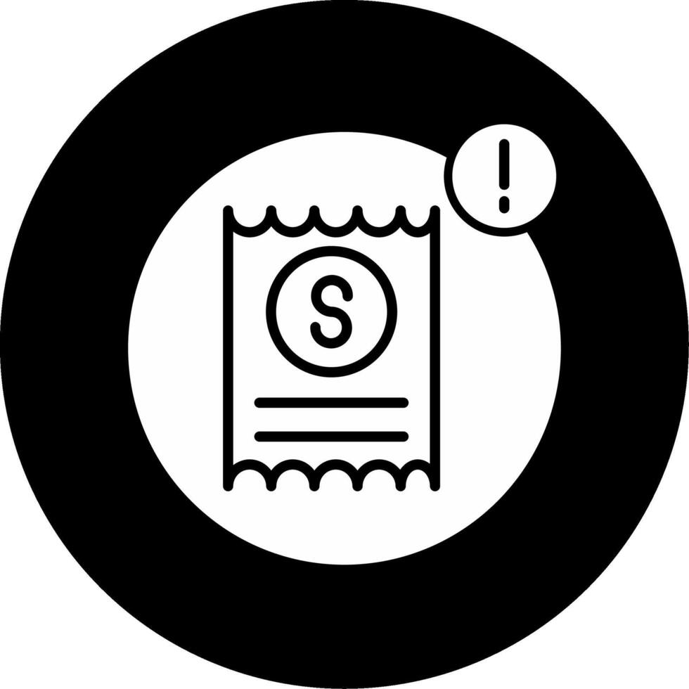 Tax Return Filing Reminder Glyph Circle Inverted vector