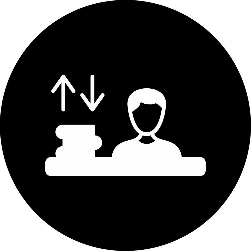 Professional Networking Event Alert Glyph Circle Inverted vector