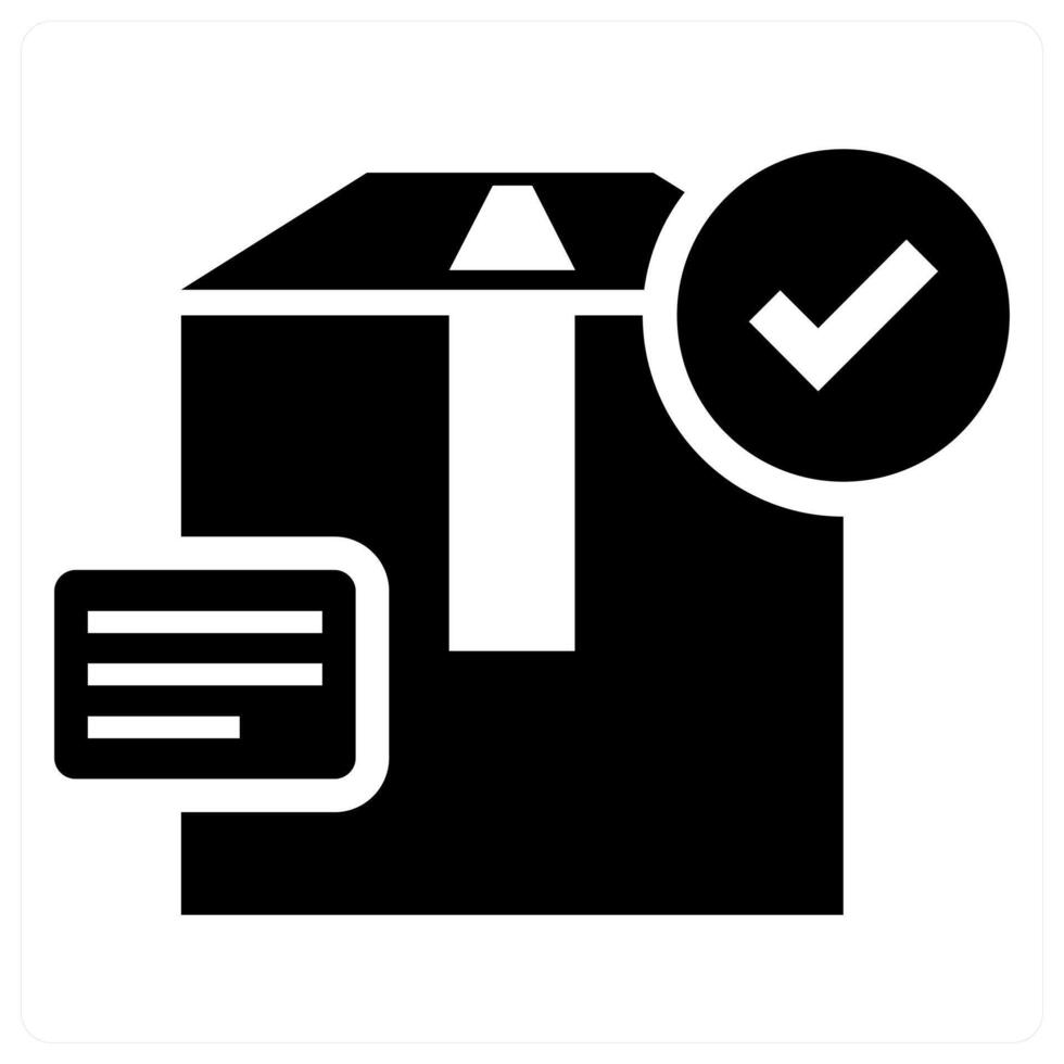 Shipment icon concept in black color vector