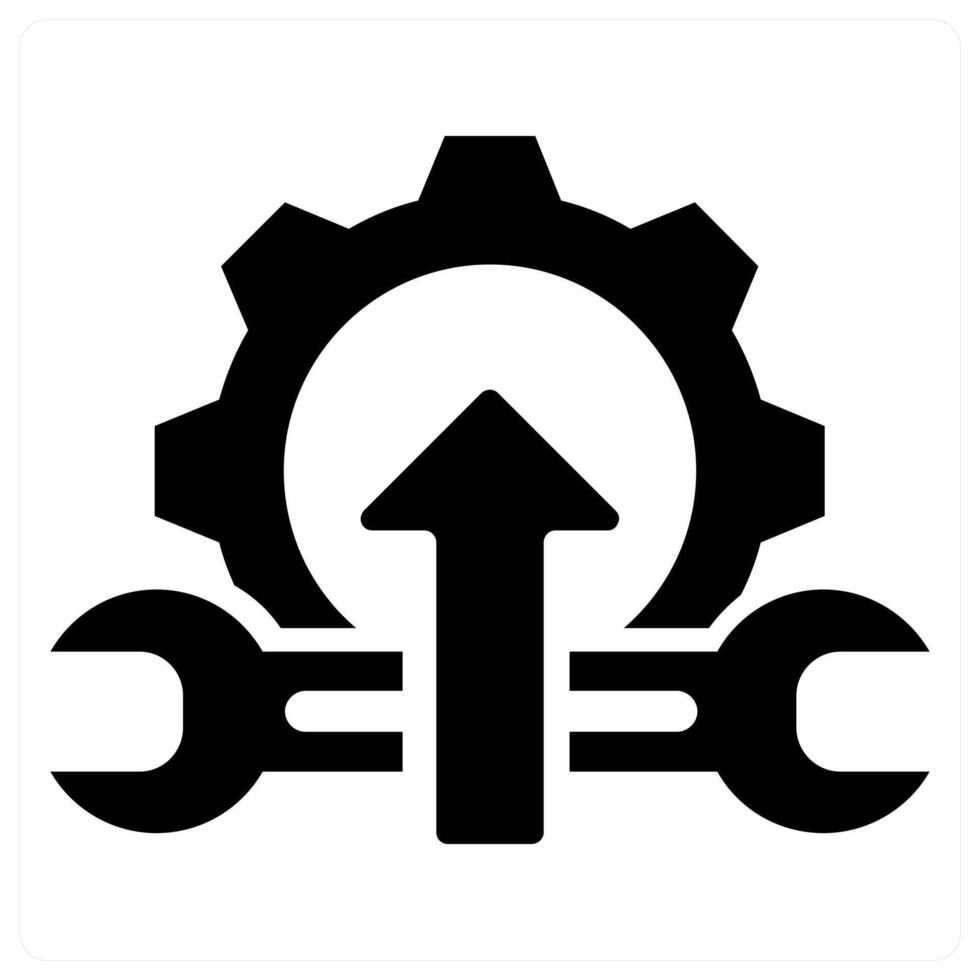 Settings concept in black color vector