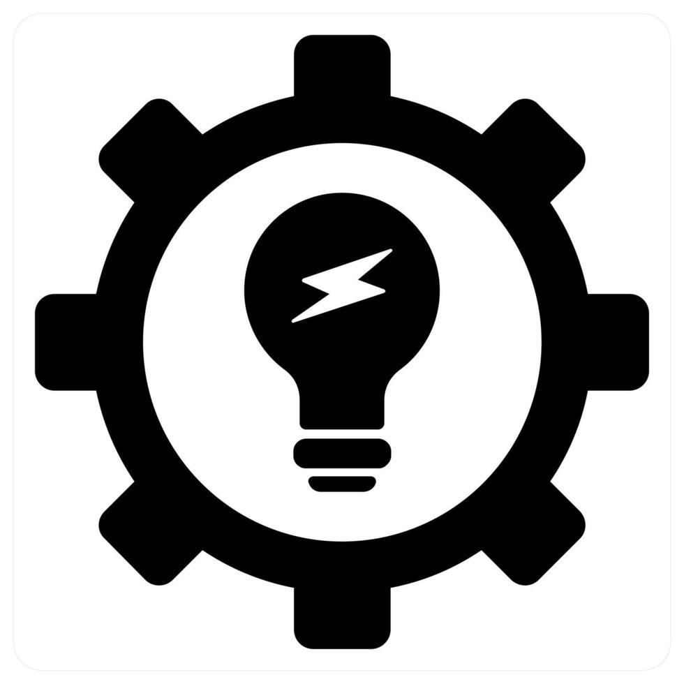 Solution icon concept in black color vector