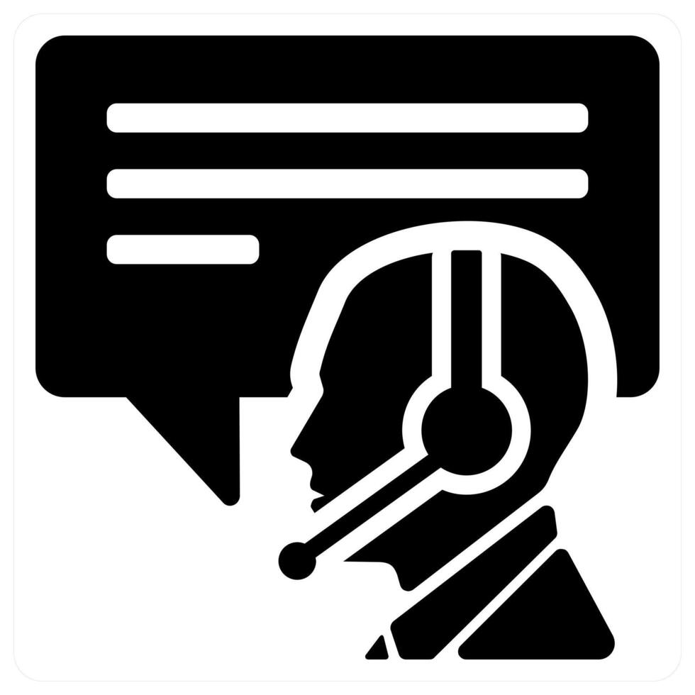 Support and customer care concept in black color vector