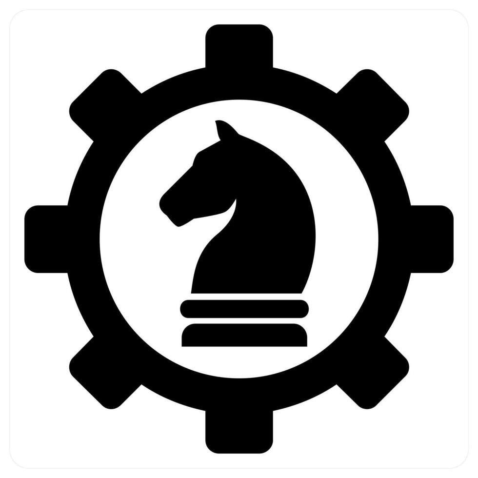 Strategic Management icon concept in black color vector