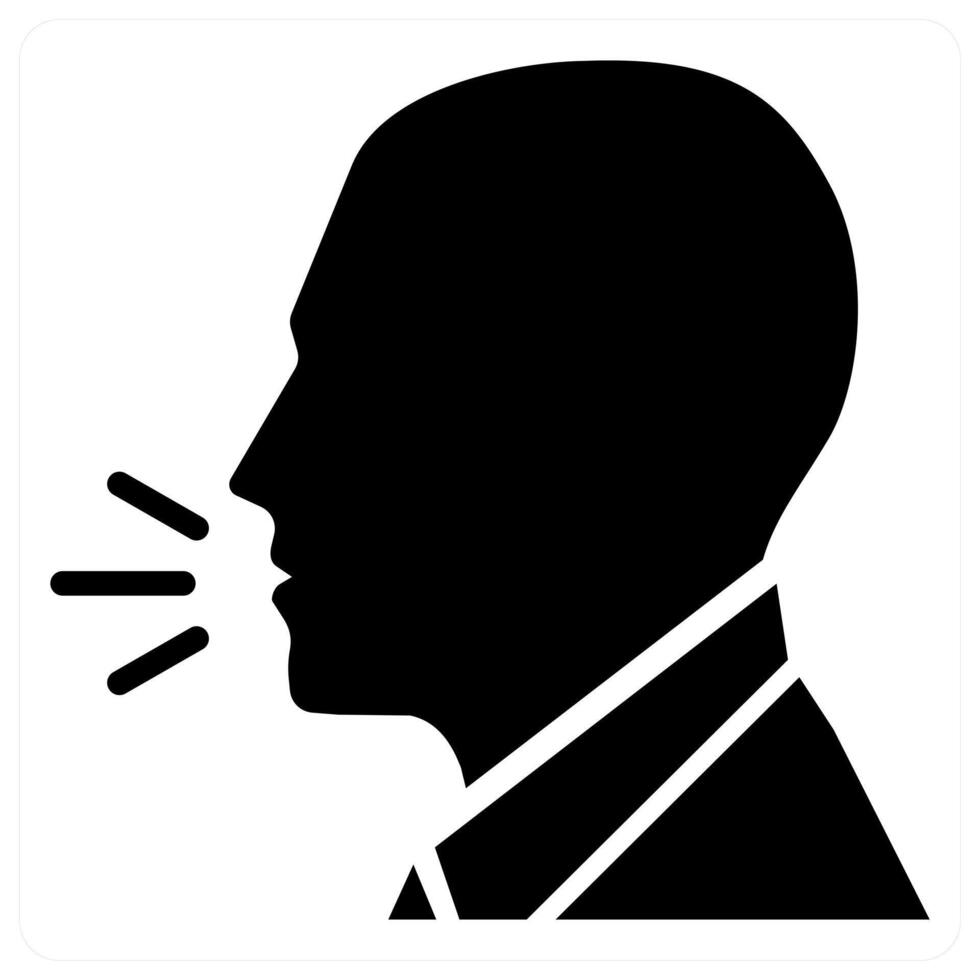 Speech Therapy icon concept in black color vector