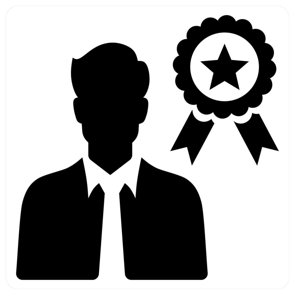 Star Employee in black color vector