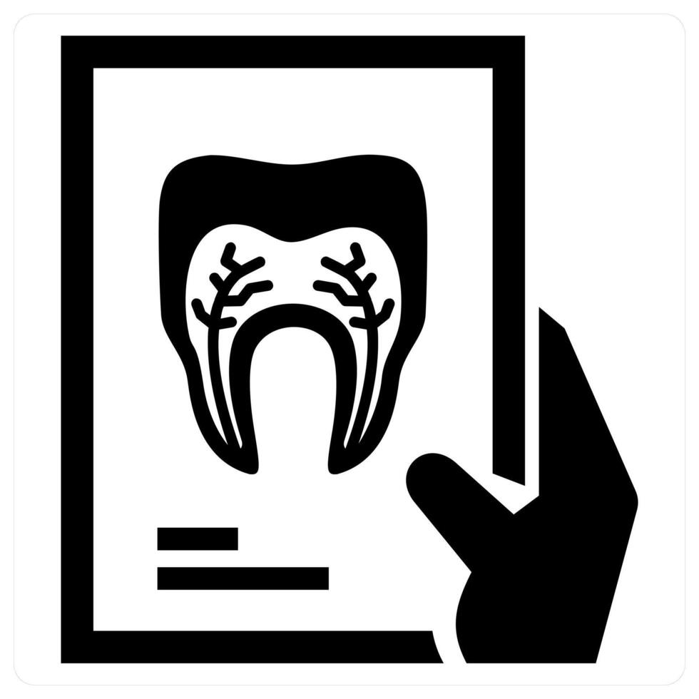 Tooth Xray icon concept in black color vector