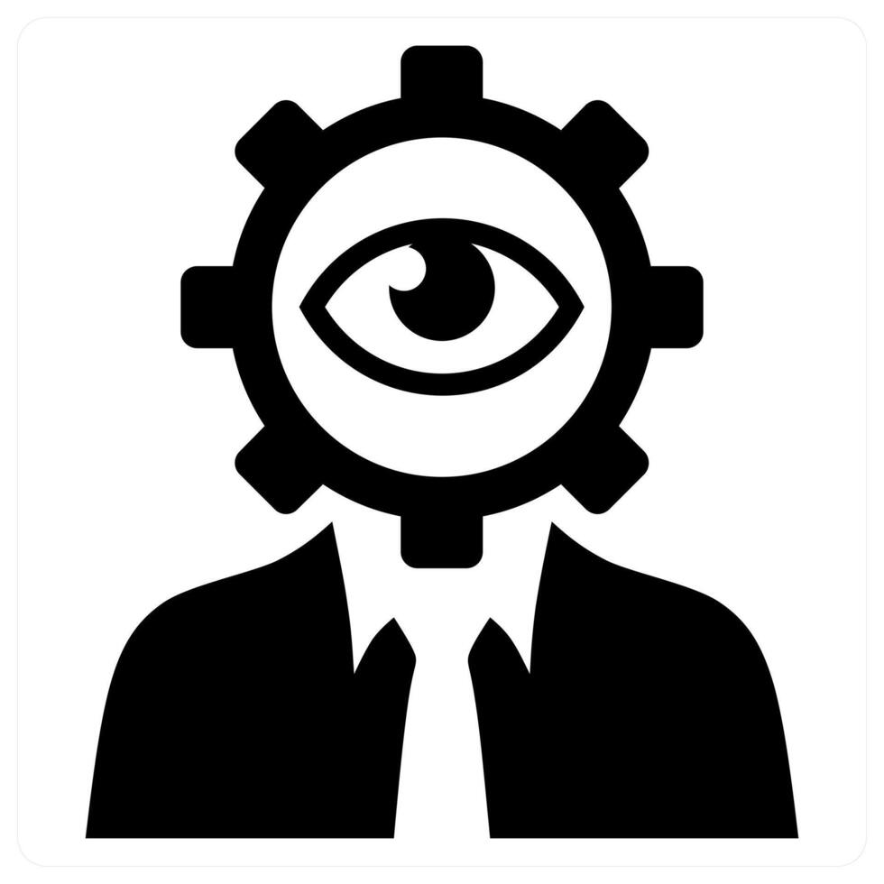 Vision concept in black color vector