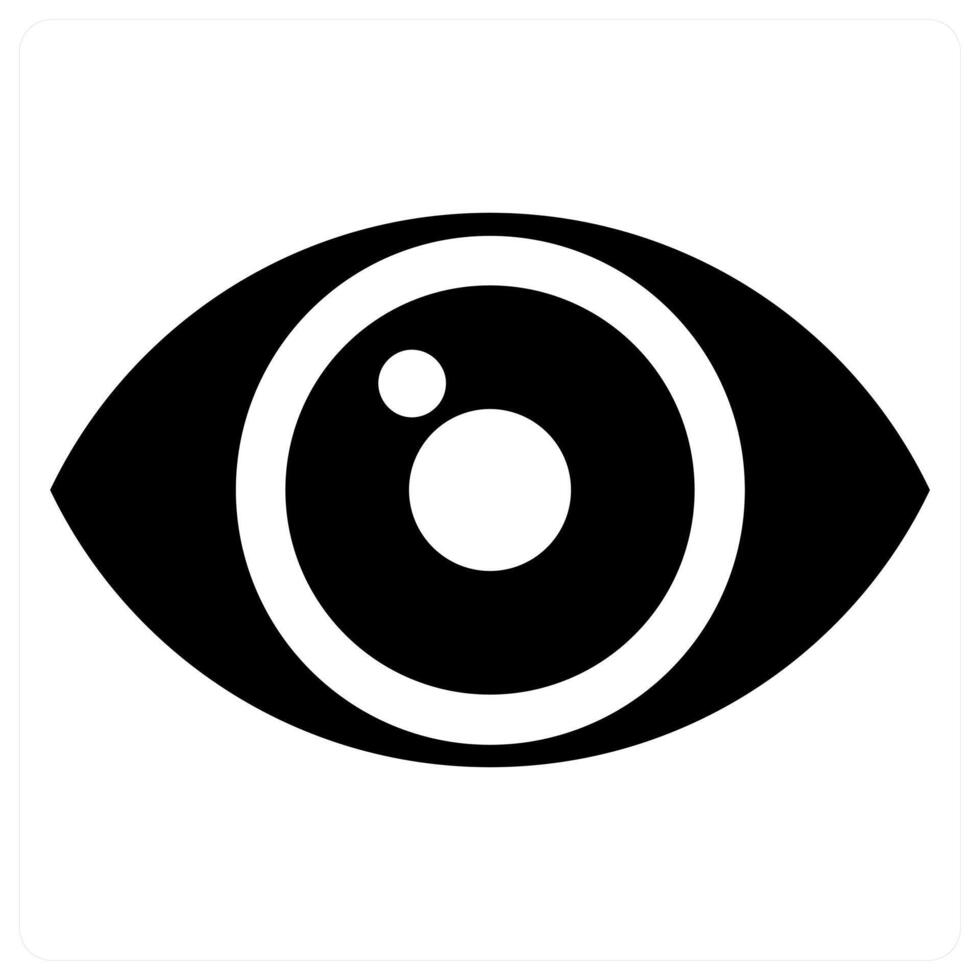 Vision icon in black color vector