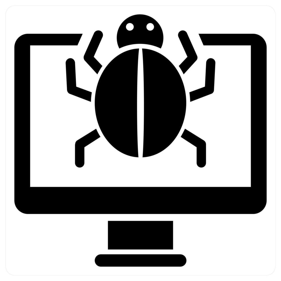 Virus Infected icon concept in black color vector
