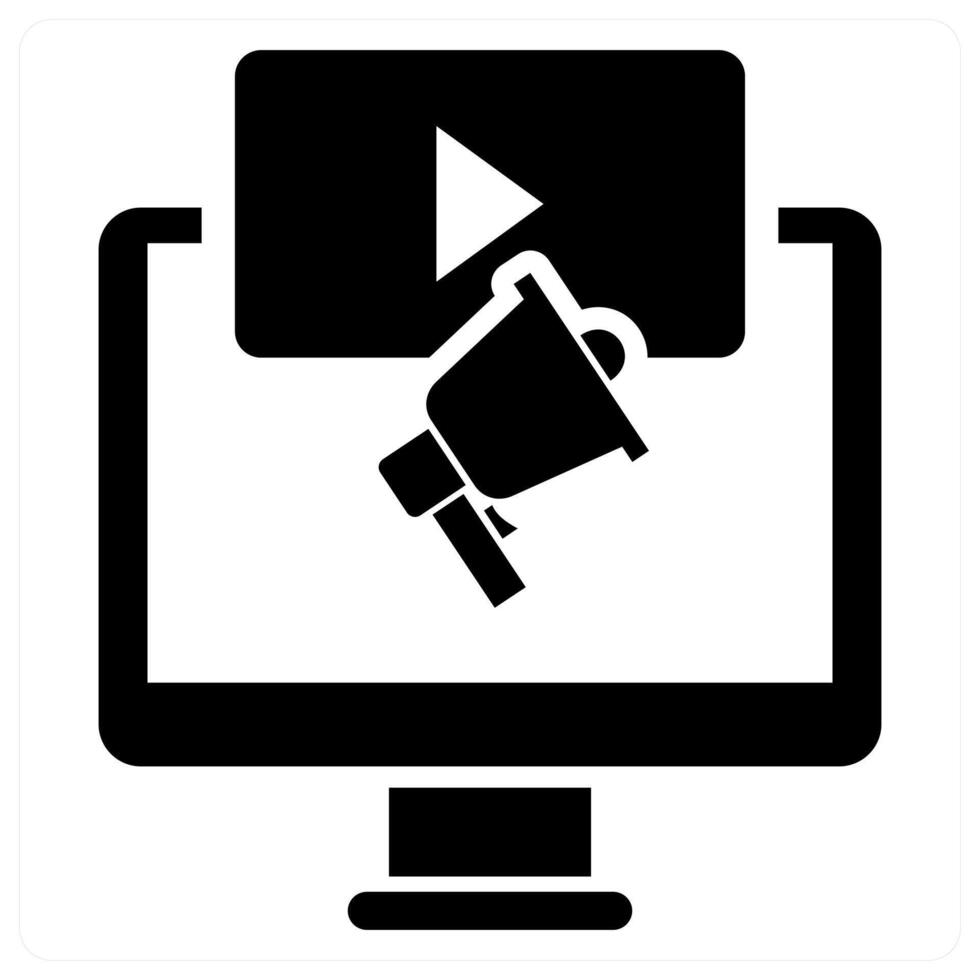 Advertising and promotion icon concept in black color vector
