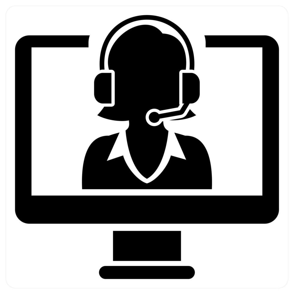 Conference and meeting in black color vector