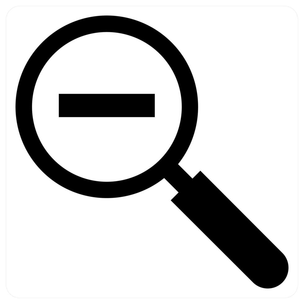 Zoom Out concept in black color vector