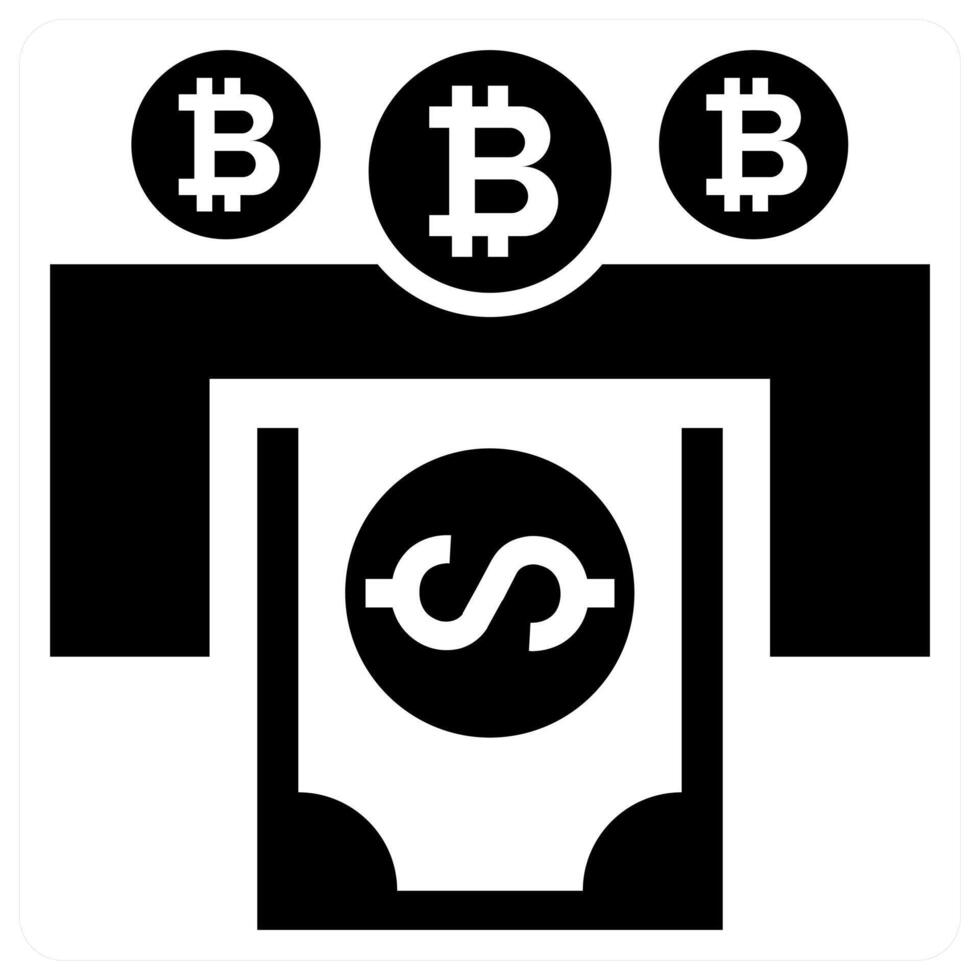 Withdraw icon concept in black color vector