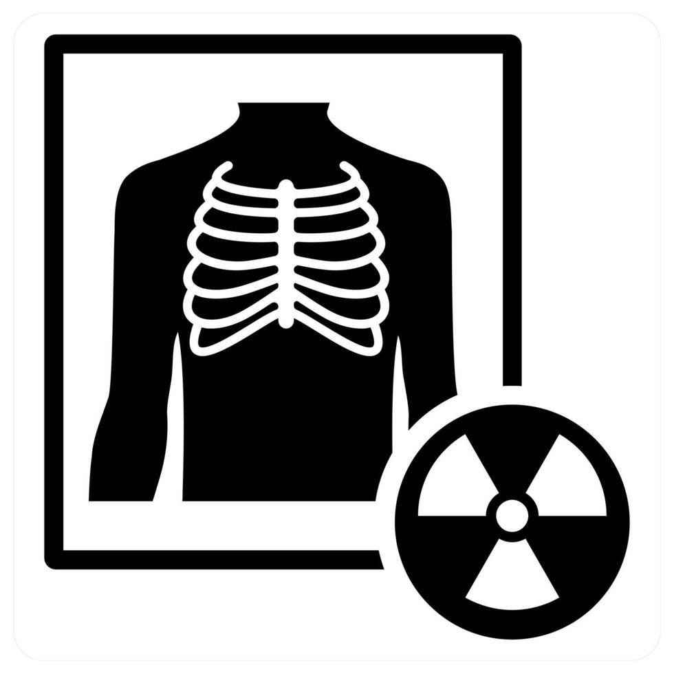 X Ray icon in black color vector