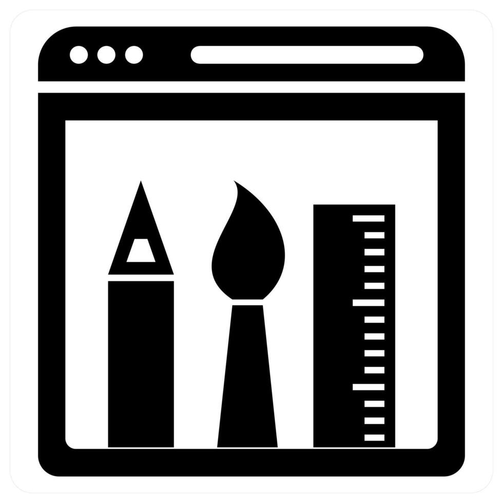 Website Design icon concept in black color vector