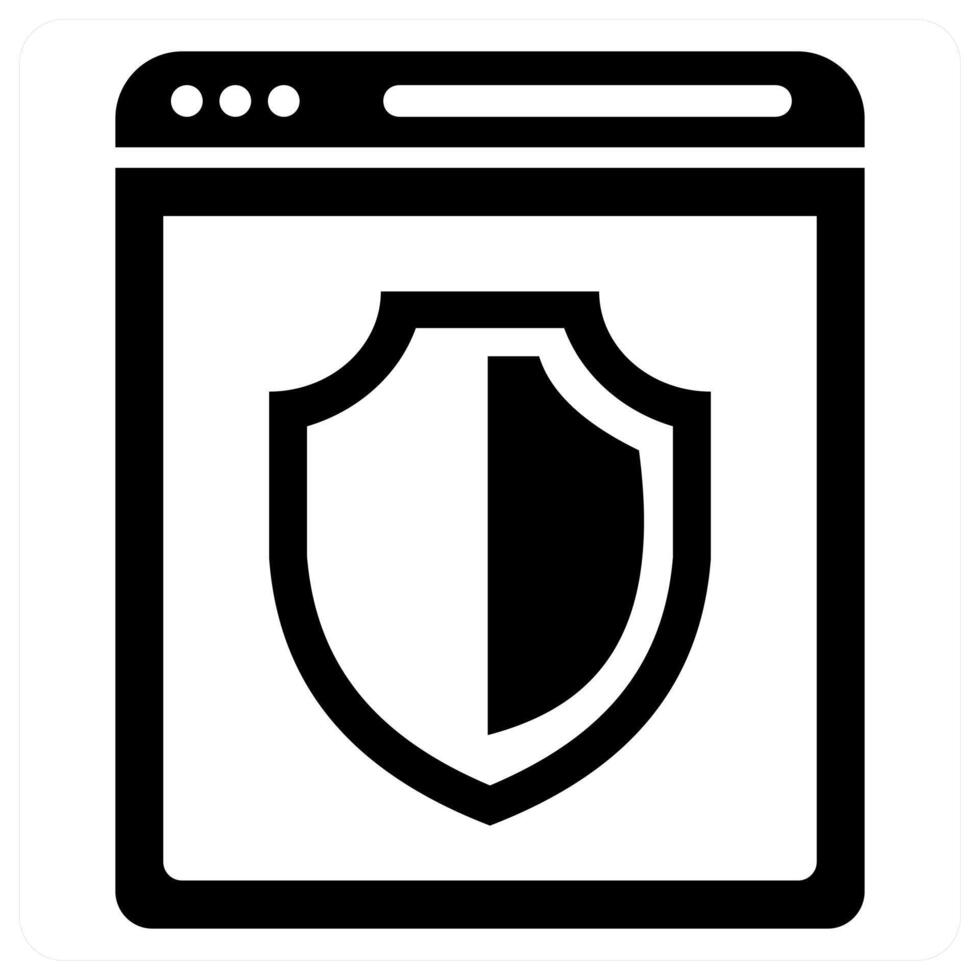 Website Security icon in black color vector