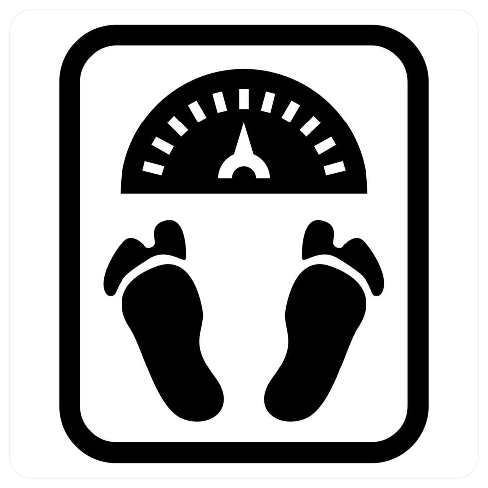 Weight icon concept in black color vector