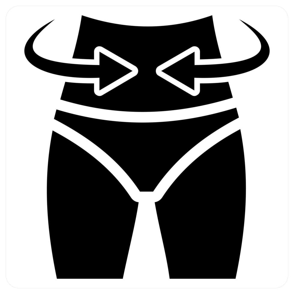 Weight Loss icon concept in black color vector