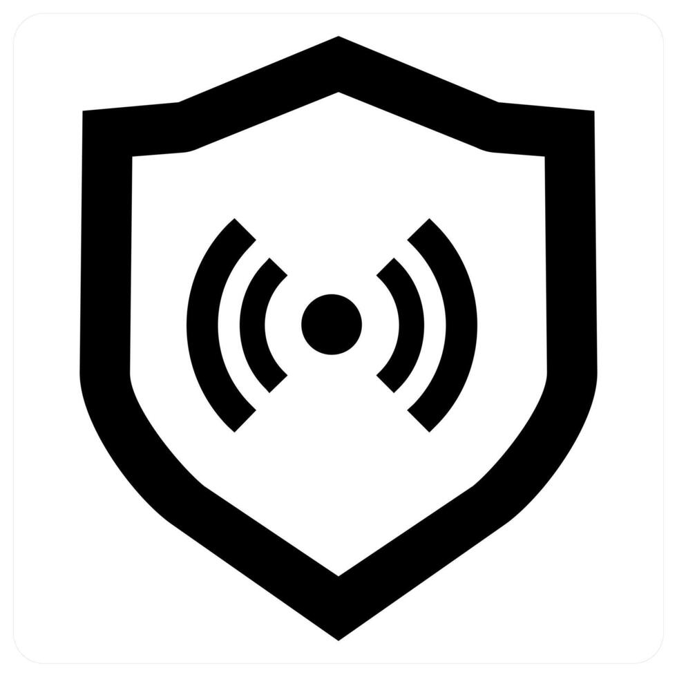 WiFi Protection concept in black color vector