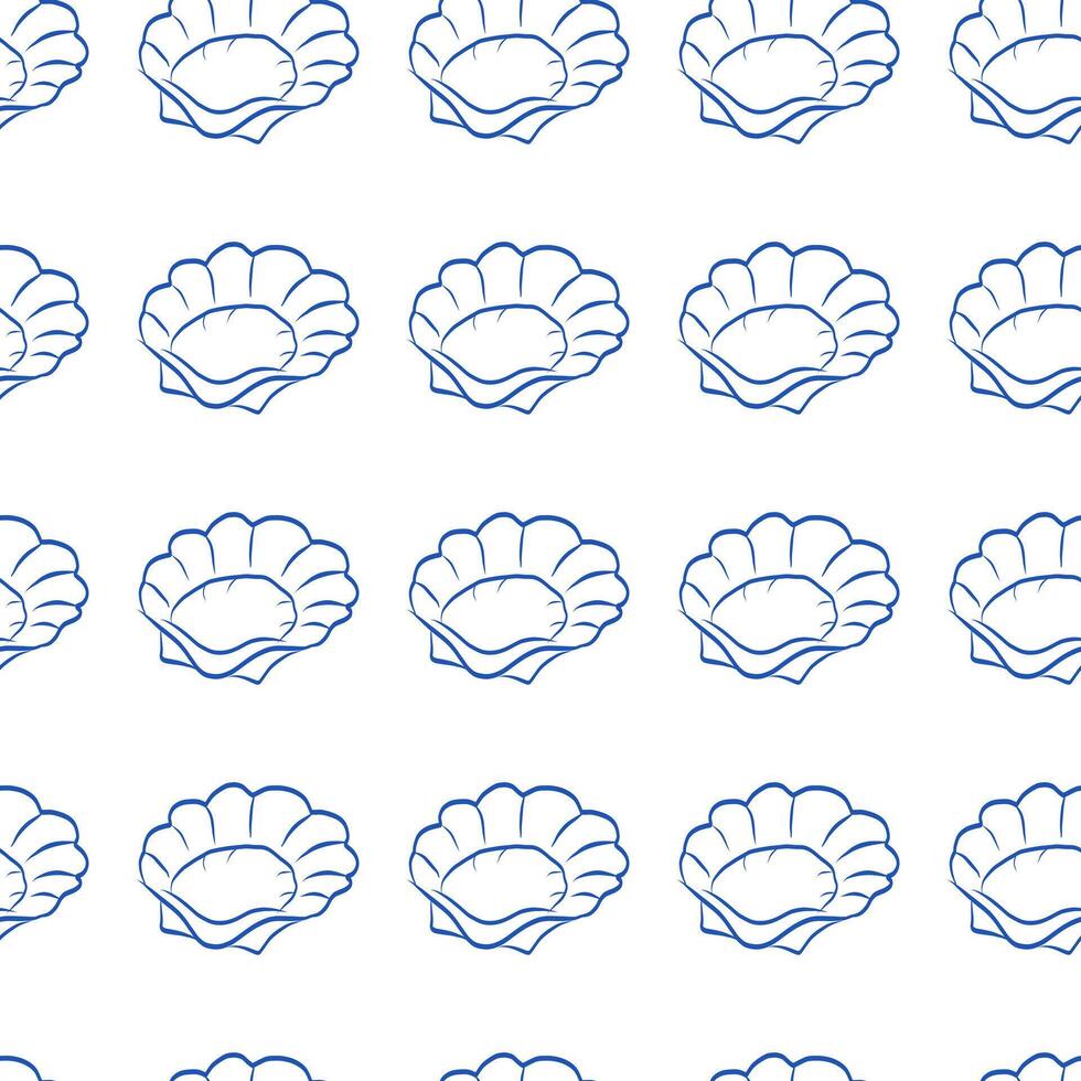 A Beautiful Seashell Pattern Design Aimed at Enriching Coastal Aesthetics and Decor vector