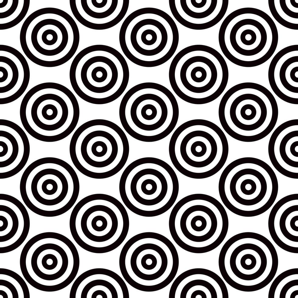 Abstract multiple circles lined horizontally seamless pattern, minimalist simple hand drawn illustration, decorative monochrome texture, repeat ornament for textile, gift paper vector