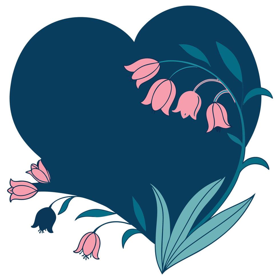 Elegant Funeral Flower Frame Illustration. vector