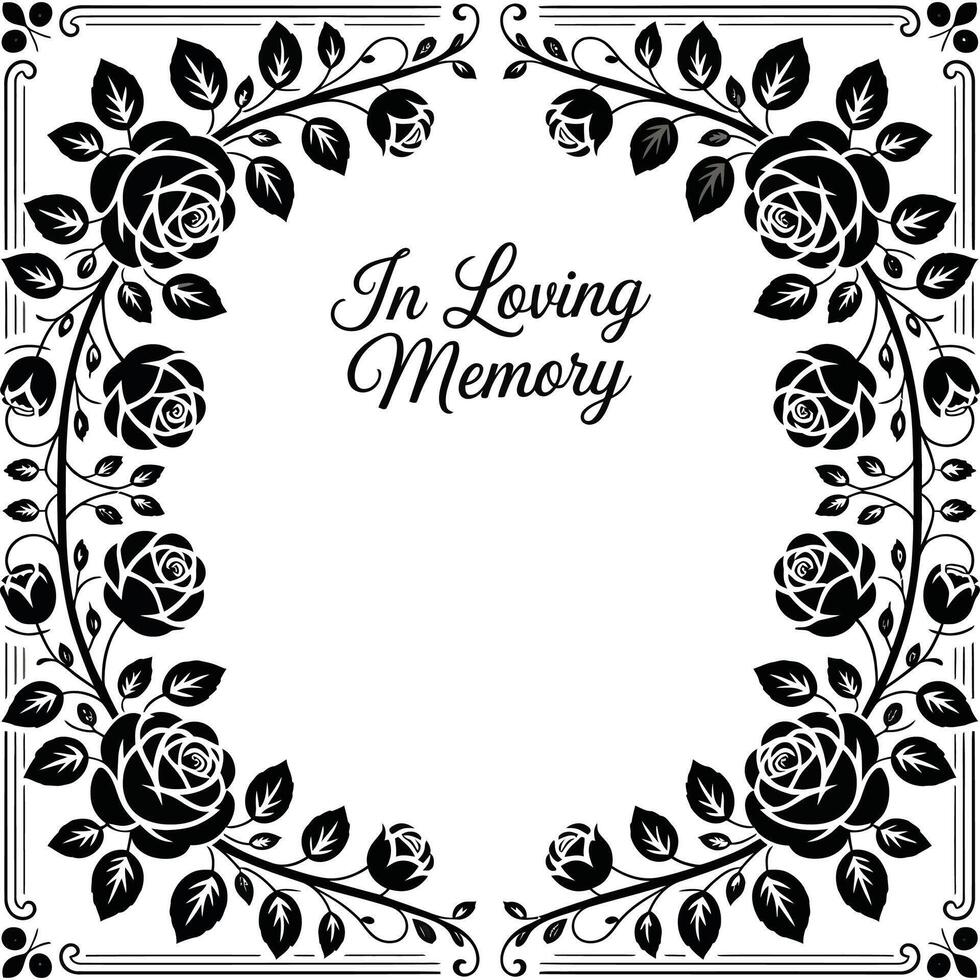In loving memory frame vector
