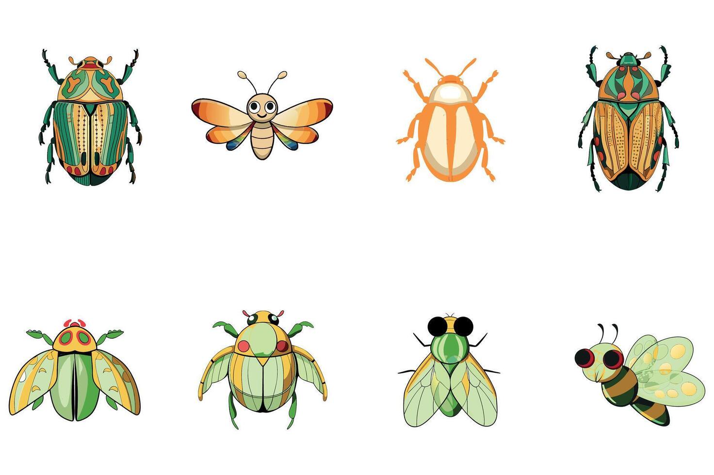 Nature-Inspired Bug Pack vector