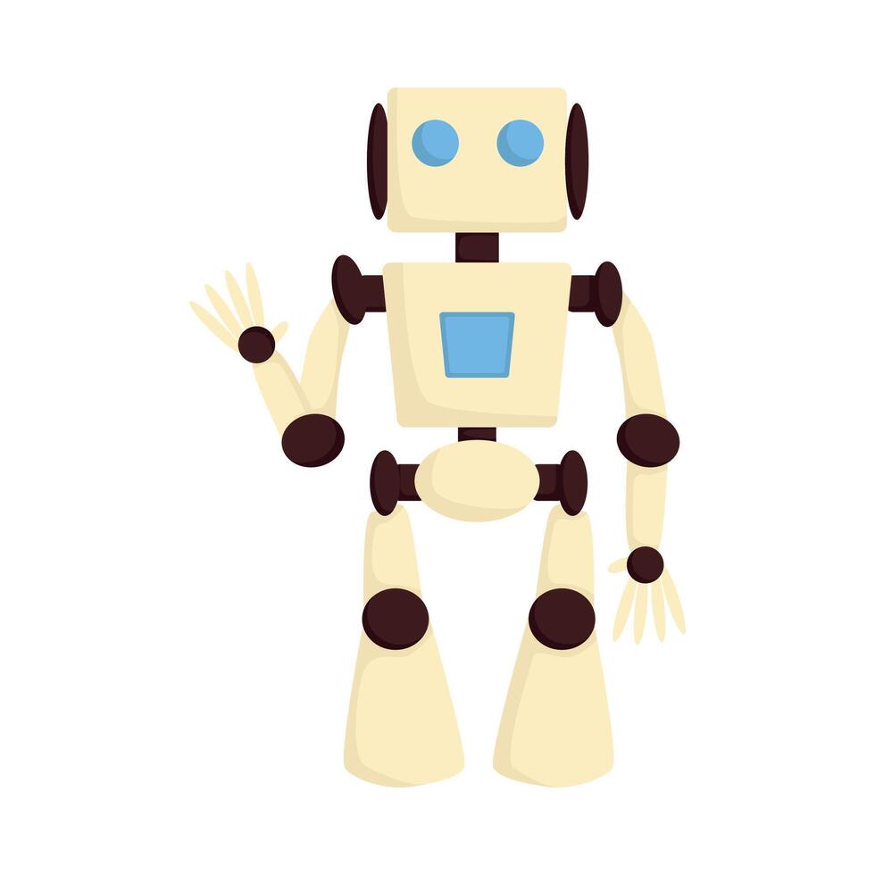 Cute Robot Modern High Tech Innovation Technology Concept Cartoon Style Illustration vector