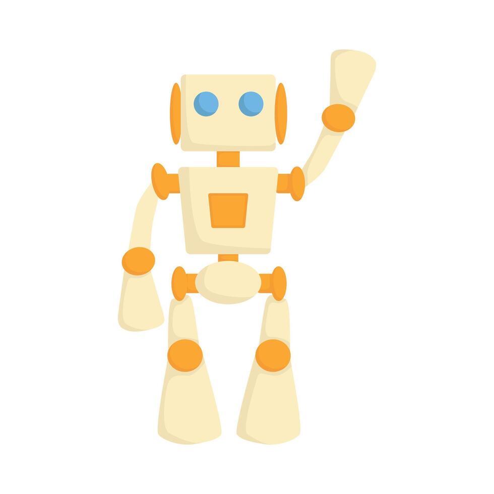 Cute Robot High Tech Innovation Technology Science Cartoon Style Illustration vector