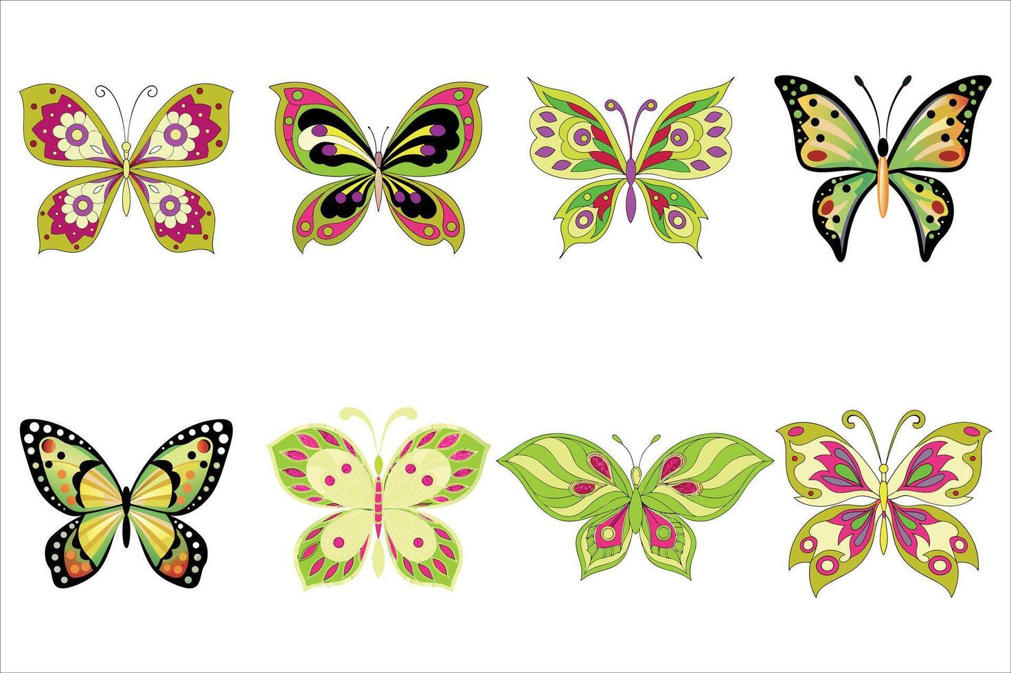 Butterfly Isolated on White vector