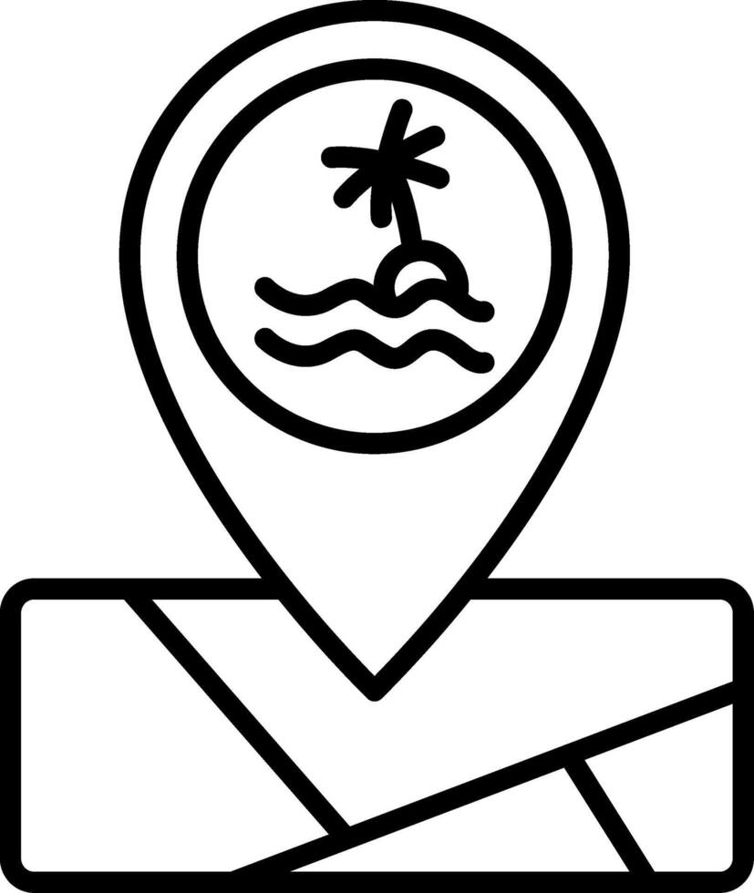 Island Spot Pin Icon vector