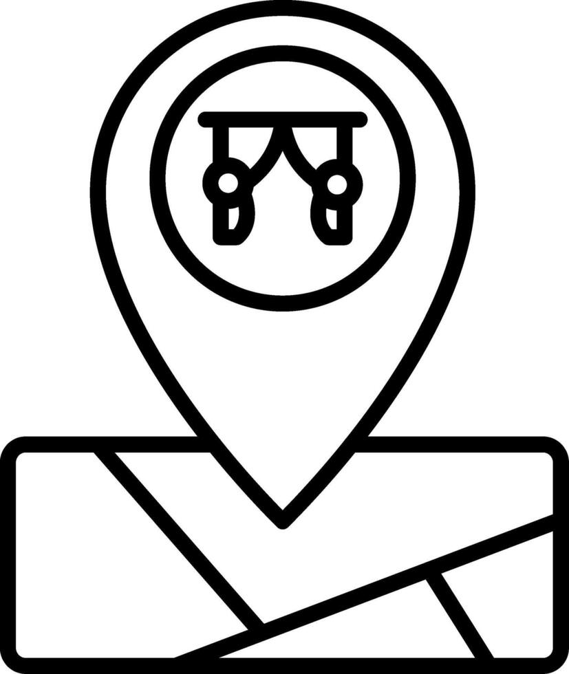 Theater Hall Geo Locator vector