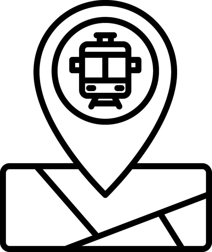 Train Station Geo Icon vector