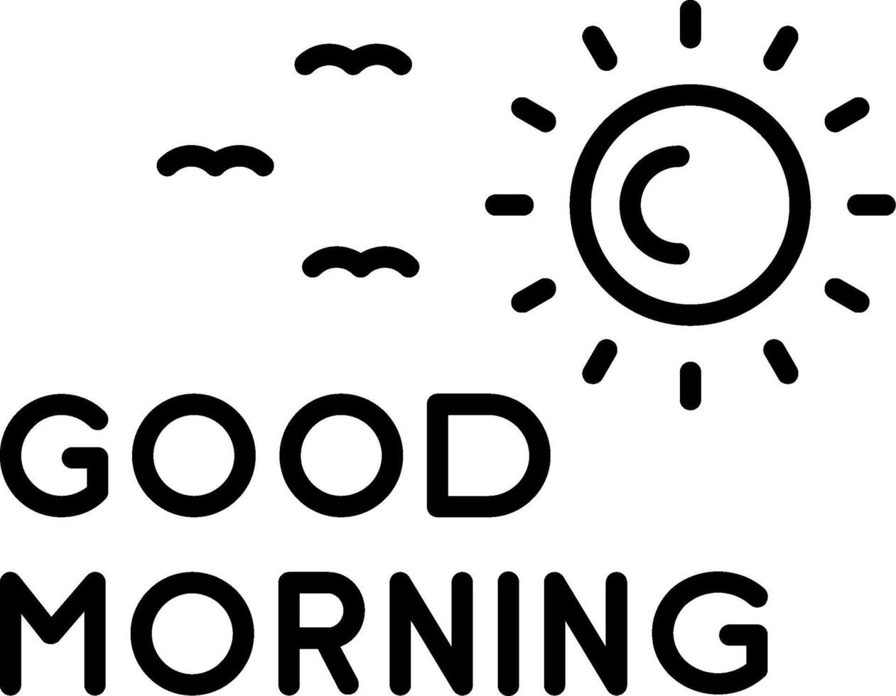 Bright Good Morning Note vector