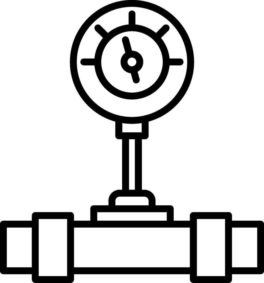 Oil Pressure Monitoring Gauge vector