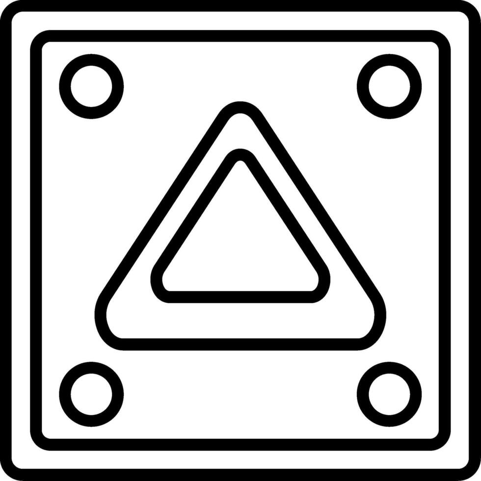 Emergency Hazard Light Button vector