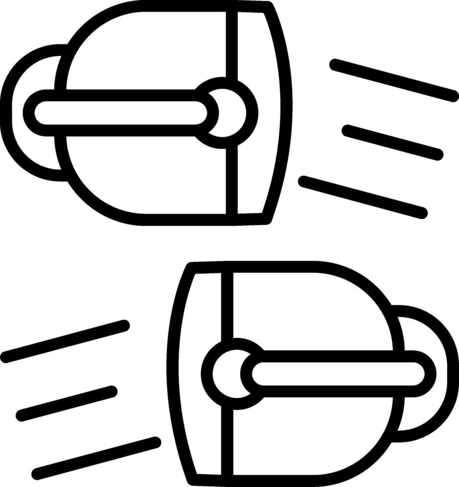 Front Headlight Beam vector