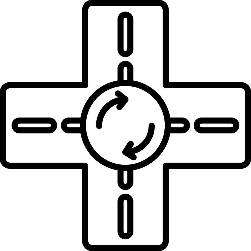 Road Roundabout Symbol vector