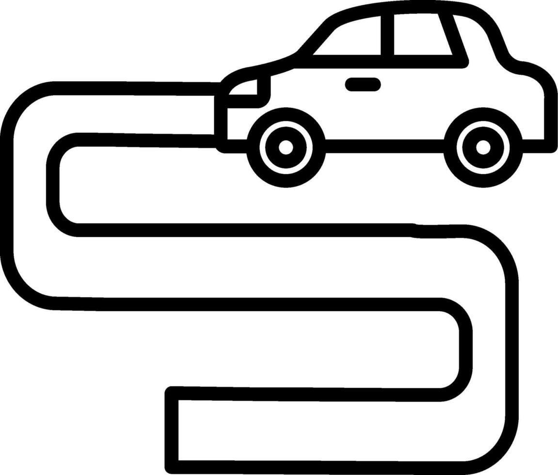 Remote Rural Driving Route vector