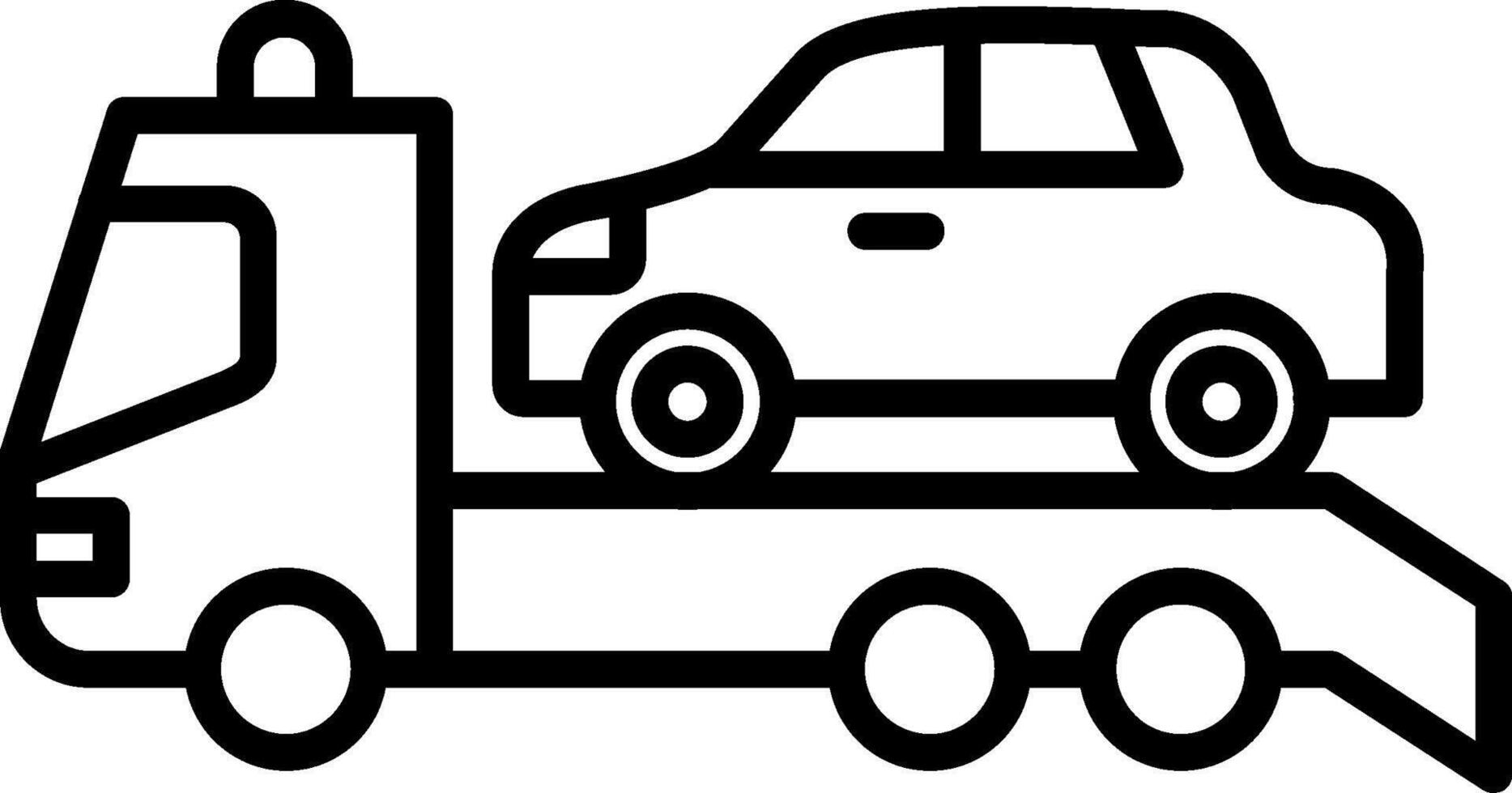 Vehicle Car Towing Scene vector