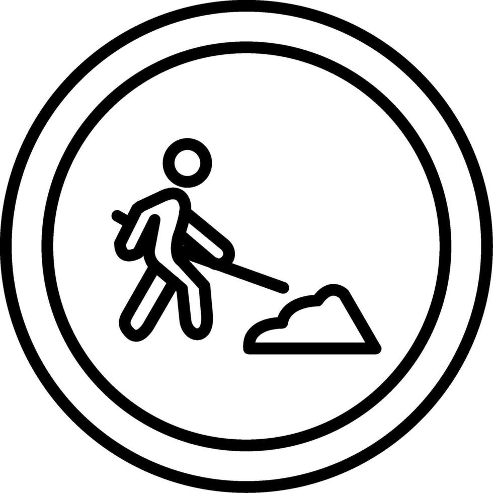 Construction Work Ahead Board vector
