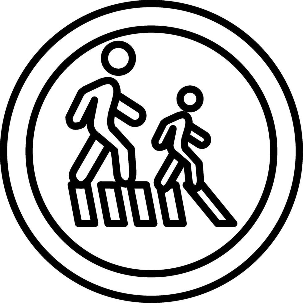 Caution School Zone Sign vector