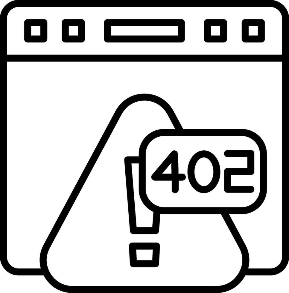 Error 402 Payment Required Error vector