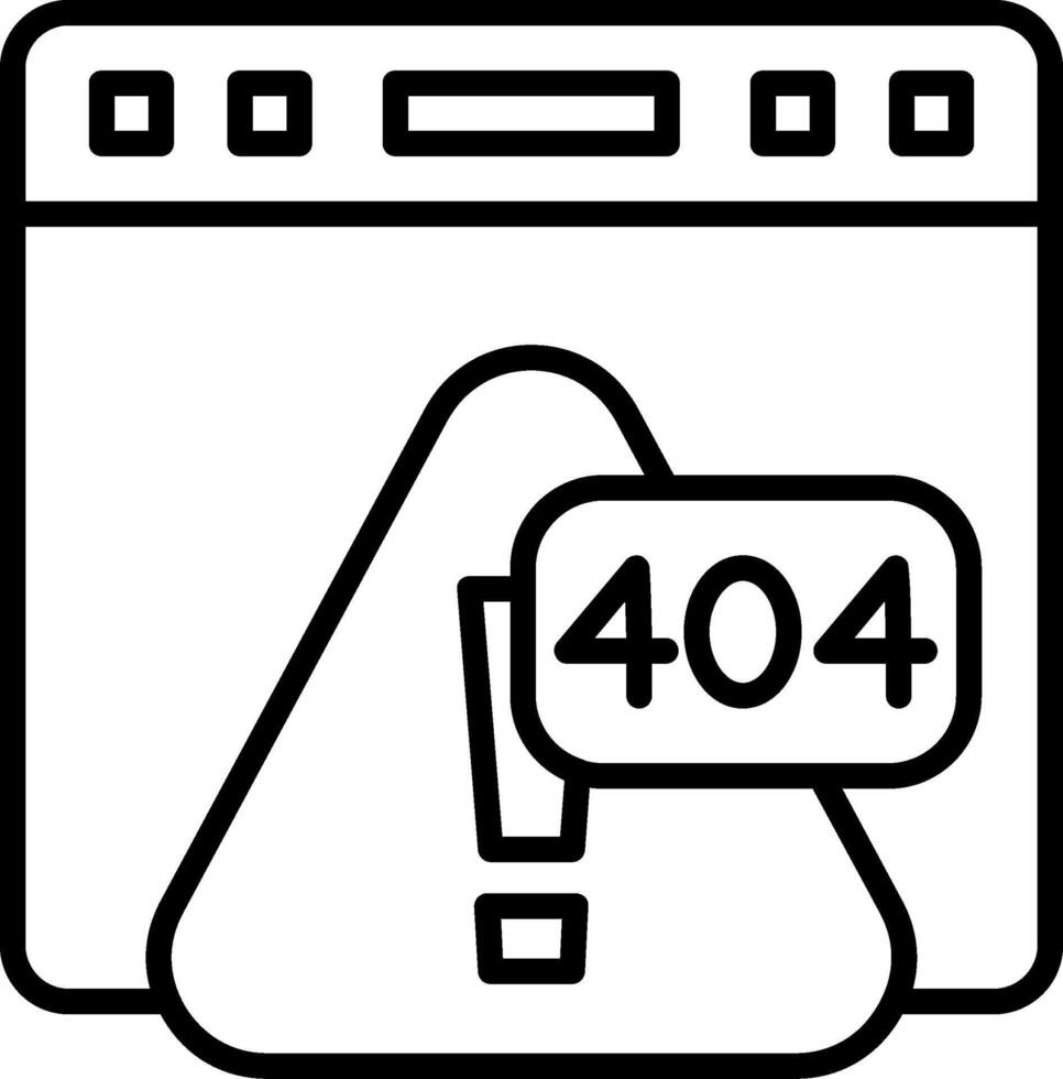 Error 404 Page Not Found Indicator vector