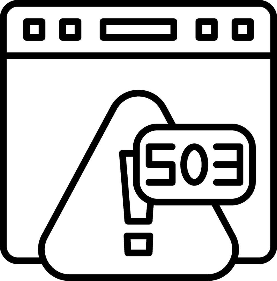 Error 503 Service Temporarily Unavailable vector