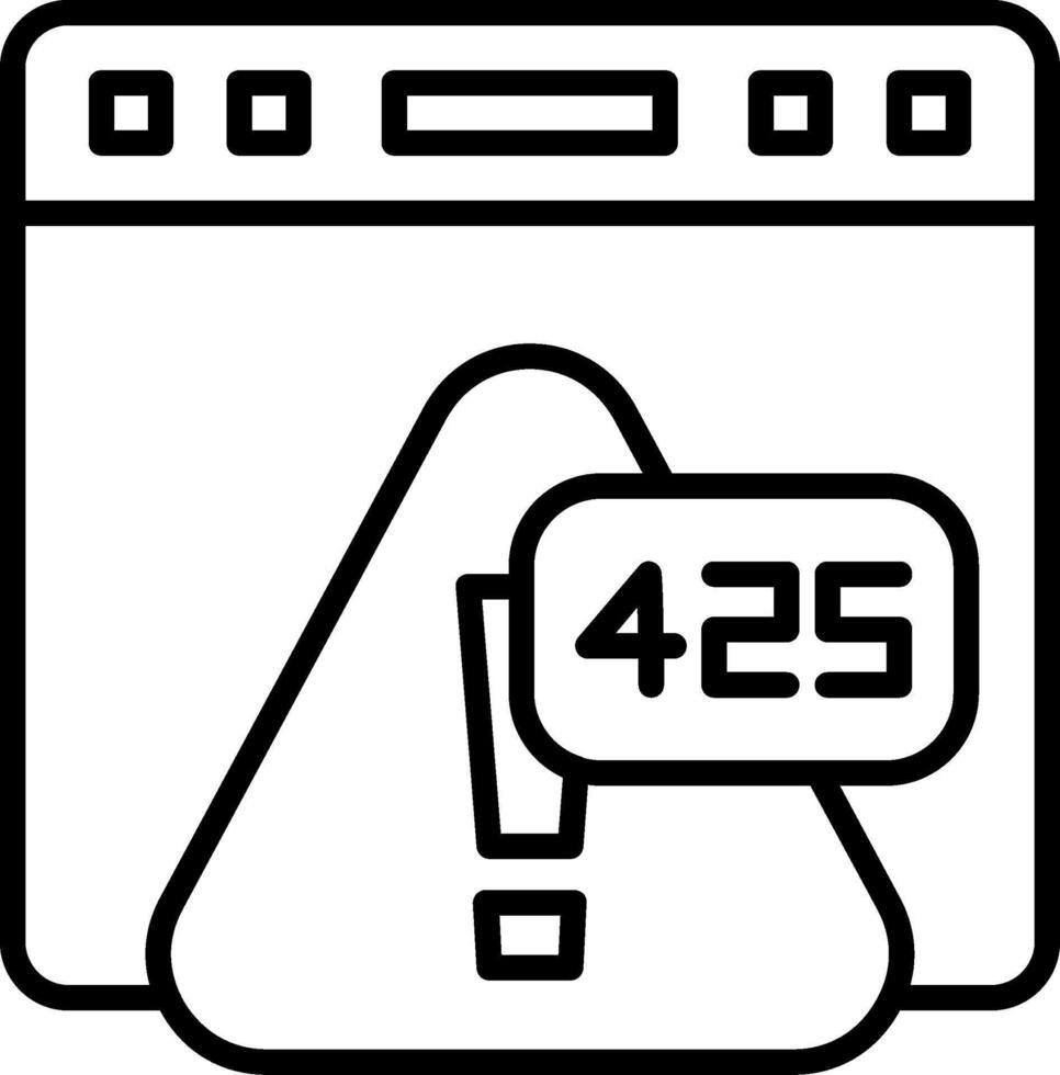 Error 425 Too Early Request Warning vector