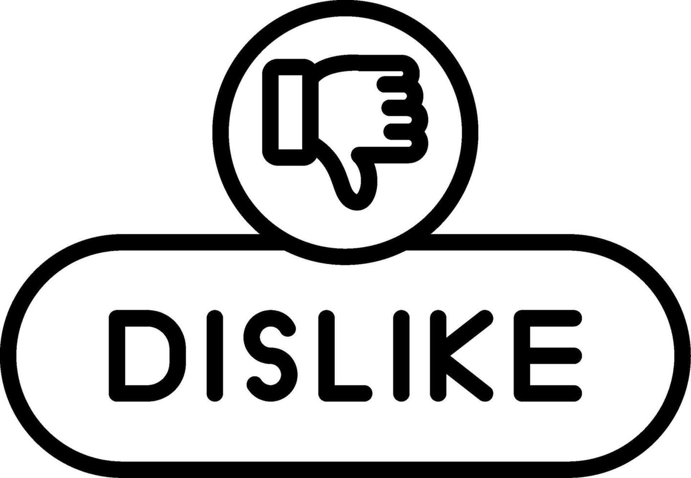 Dislike Reaction Button vector