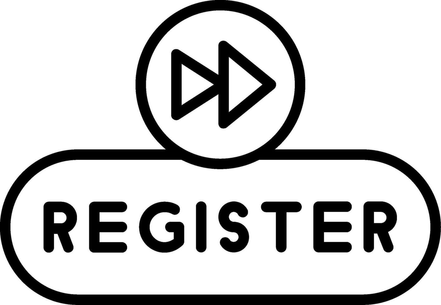 Register Account Button vector